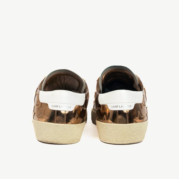 Saint Laurent SL/06 Gold Patent Star Low-Top Sneakers - Picture 3 of 12